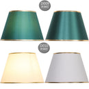Axyaa Luxe Gold-Edged Cloth Lampshade for Bedroom Floor & Bedside Lamps