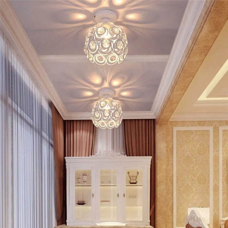 Axyaa Crystal Chandelier Ceiling Light for Bedroom Kitchen Hallway Entryway