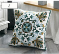 Axyaa Ethnic Style Embroidery Canvas Pillow Cover 45x45cm Square for Sofa Bed