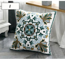 Axyaa Ethnic Style Embroidery Canvas Pillow Cover 45x45cm Square for Sofa Bed