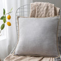 Axyaa Fringed Linen Cushion Cover - 45x45cm - Blue Grey Yellow Red Green