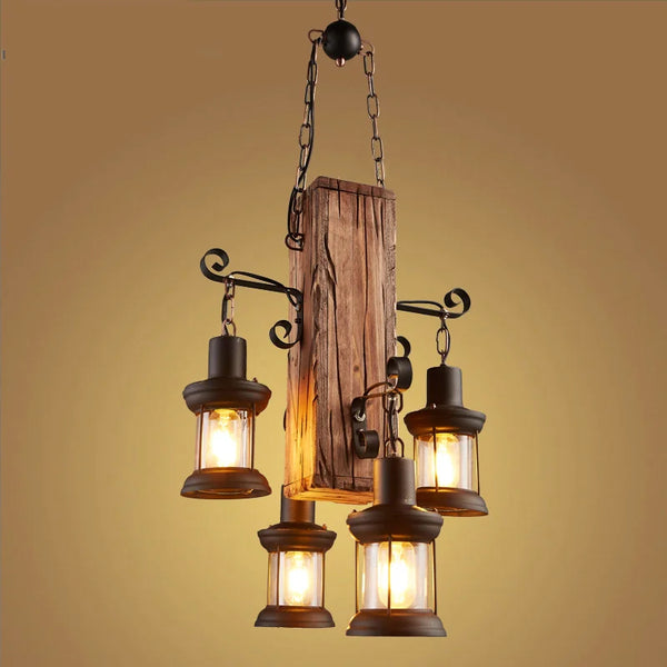 Axyaa Wood Pendant Lamp: Industrial Design for Living, Dining, Bedroom & Kitchen