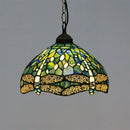Axyaa Modern LED Tiffany Pendant Light for Home Living and Dining Room