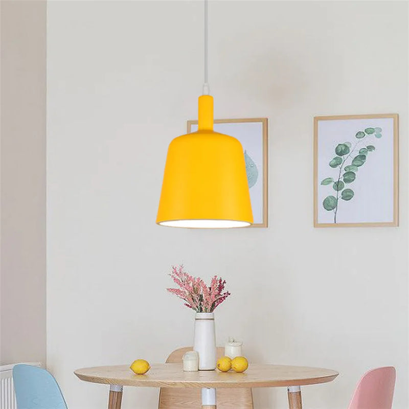 Axyaa Yellow Nordic Pendant Light for Dining Living Room Bar Cafe