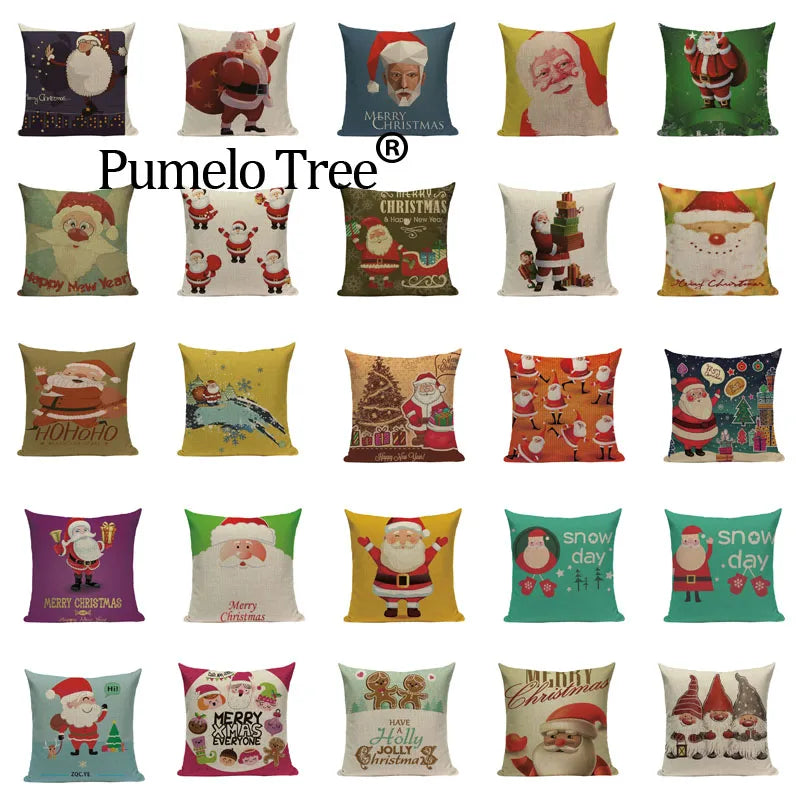 Axyaa Christmas Birthday Cushion Cover 45X45cm - Bedroom Sofa Decor Cojines