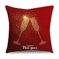 Axyaa Christmas Polyester Cushion Cover - Tree Gifts Print - Xmas Home Decor