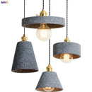 Axyaa Industrial Edison Pendant Lights for Bedroom Dinning Room Cafe - Cement Finish