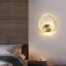 Axya Copper Round Wall Lamp for Bedroom and Living Room