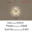 Axyaa Nordic Crystal Ball Ceiling Chandelier 3-Color Living Bedroom Lamp