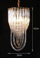 Axyaa Modern Crystal Chandelier for Home Lighting in Living Room, Bedroom, Dining Area