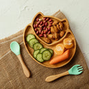 Axya Fox Bamboo Baby Feeding Bowl Set