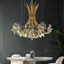 Axyaa Modern Crystal Chandelier for Dining Room Lighting by Samsarah Lighting