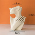 Axyaa Abstract Human Face Ceramic Vase - Artistic Handicraft Ornaments