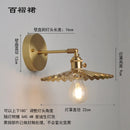 Axyaa Copper Glass Wall Lights Sconce LED Nordic Modern Bedroom Stair Lamp