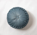 Velvet Round Cushion 40x40cm, Pink/Blue, Home Decor for Sofa, Chair, Car - Axyaa Brand