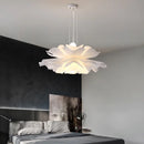 Axyaa White Flower Pendant Lamp: Elegant E27 Acrylic Lampshade for Bedroom and Living Room