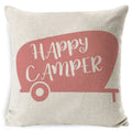 Axyaa Best Memories Happy Camper Cushion Cover - Bedroom Sofa Home Decor