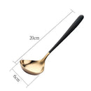 Axyaa Long Handle Soup Spoon - Stainless Steel Cutlery Dinnerware