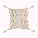Axyaa Beige Tufted Tassel Pillow Cover 18x18" 12x20" for Couch Bed Living Room
