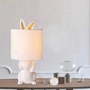 Axyaa Rabbit Resin Table Lamps - Modern Industrial Bedroom Decor Lighting