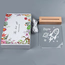 Rocket Ship Nightlight USB Customized Name 3D Lamp - Axyaa Brand