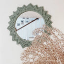 Axyaa Bohemia Macrame Handmade Round Mirror Wall Tapestry - Bedroom Livingroom Bathroom Decor