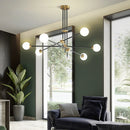 Axyaa Geometric Glass Ball Chandelier Pendant Lights LED Lighting - North Magic Bean Style