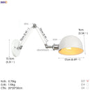 Axyaa Industrial Retro Adjustable Swing Arm Wall Lamp Sconce