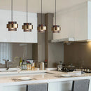 Axyaa Nordic Gold Glass LED Pendant Lights - Modern Luxury Bedside and Bar Lighting Decor