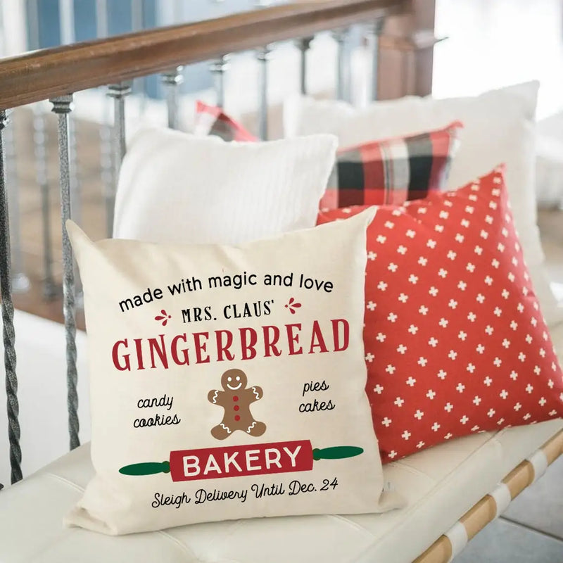 Axyaa Christmas Linen Cushion Covers for Stylish Sofa Decor