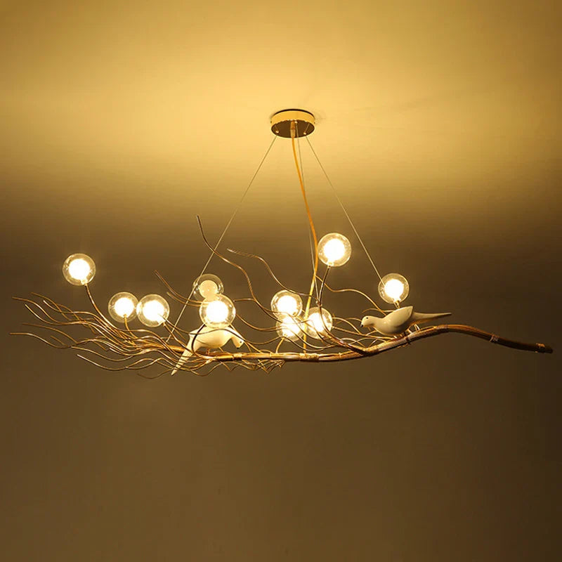 Axyaa Bird's Nest LED Pendant Lights: Nordic Style for Dining Room, Cafe, and Restaurant