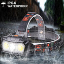 Axya Rechargeable LED Headlamp with COB+LED, Waterproof and Powerful