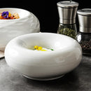 Axya White Ceramic Round Bowl for Hotel & Restaurant Tableware