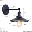 Axyaa Antique Gold Rustic Wall Lamps LED Industrial Wall Lights Loft Decor