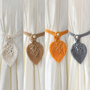Axyaa Macrame Curtain Tiebacks with Bead, Boho Room Decor, Home Decoration Gift