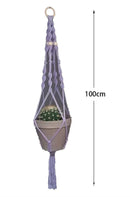 Boho Macrame Plant Hanger Tapestry | Extra Long Net Pocket for Indoor Plants by Axyaa