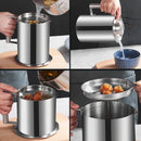 Axyaa Stainless Steel Oil Bottle Filter Dispenser Seasoning Pot Storage Can