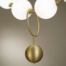 Axyaa Modern Glass Ball Chandelier: Elegant LED Lighting for Living Room, Bedroom, Staircase