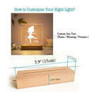 Axyaa Dancing Girl 3D Lamp Personalized Name Nightlight Customized Toy for Children