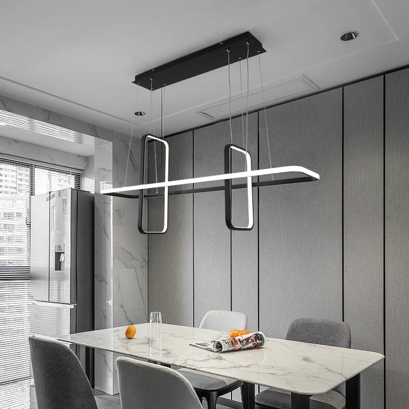 Axyaa Nordic Modern LED Pendant Lights in Matte Black/White/Gold Finish