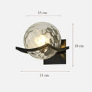 Axyaa Moon Glass Wall Lamp: Modern Bedroom LED Sconce, White/Black/Gold Interior Decoration