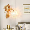 Axyaa Gold Luxury Crystal Wall Lamp for Elegant Indoor Lighting