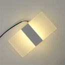 Axyaa Mini LED Acrylic Wall Lamp: Simple Bedroom Sconce, Living Room Bedside Light