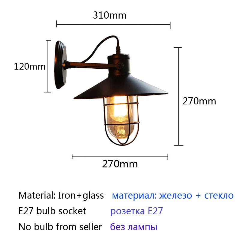 Axyaa Loft Industrial Wall Lamp for Home or Cafe