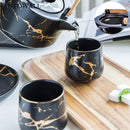Axya Marble Nordic Teacup Golden Coffee Cup 250ml Drinkware Black White Cups