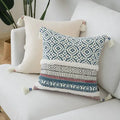 Moroccan Style Tassel Cushion Cover 45x45cm for Home Decor Sofa Bed - Axyaa