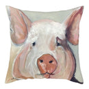 Axyaa Pig Oil Painting Cushion Cover Home Decor Sofa Chair 45X45cm