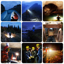 Axya Rechargeable LED Headlamp with COB+LED, Waterproof and Powerful