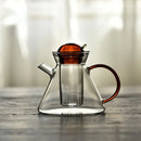 Axya Glass Teapot & Teacup Set - Stained Glass Design, High Temperature Resistant