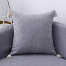 Axyaa Boho Tassled Cushion Cover in Beige/Grey/Blue/Yellow, 30x50cm/45x45cm